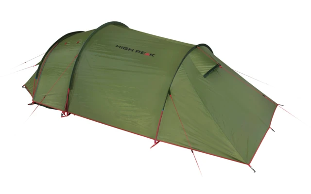 High Peak Falcon 3 LW Lightweight 3 Personen Tunnelzelt Aluminium Gestänge Olive/rot â Bild 2
