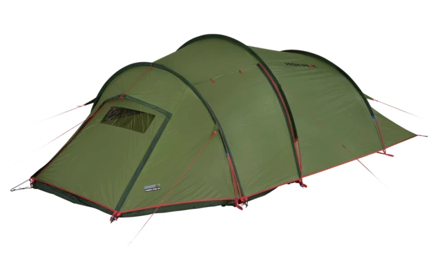High Peak Falcon 3 LW Lightweight 3 Personen Tunnelzelt Aluminium Gestänge Olive/rot â Bild 3