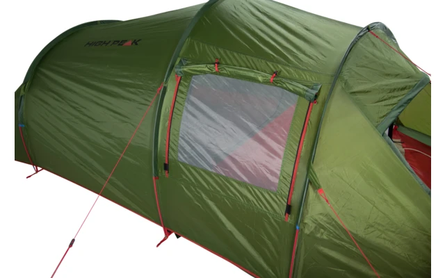 High Peak Falcon 3 LW Lightweight 3 Personen Tunnelzelt Aluminium Gestänge Olive/rot â Bild 4